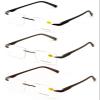 V.W.E. 3 Pairs Men Women Rectangular Lightweight Rimless Reading Glasses - Clear Lens Spring Hinge Reader (Black Grey Brown, 1.50, x) view 2