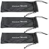 V.W.E. 3 Pairs Men Women Rectangular Lightweight Rimless Reading Glasses - Clear Lens Spring Hinge Reader (Black Grey Brown, 1.50, x) view 4