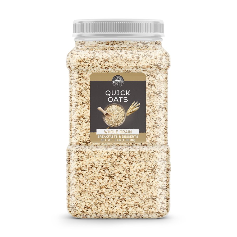 Birch & Meadow Quick Oats, 3 lb, Whole Grain, Hearty Ingredient, Breakfast & Dessert