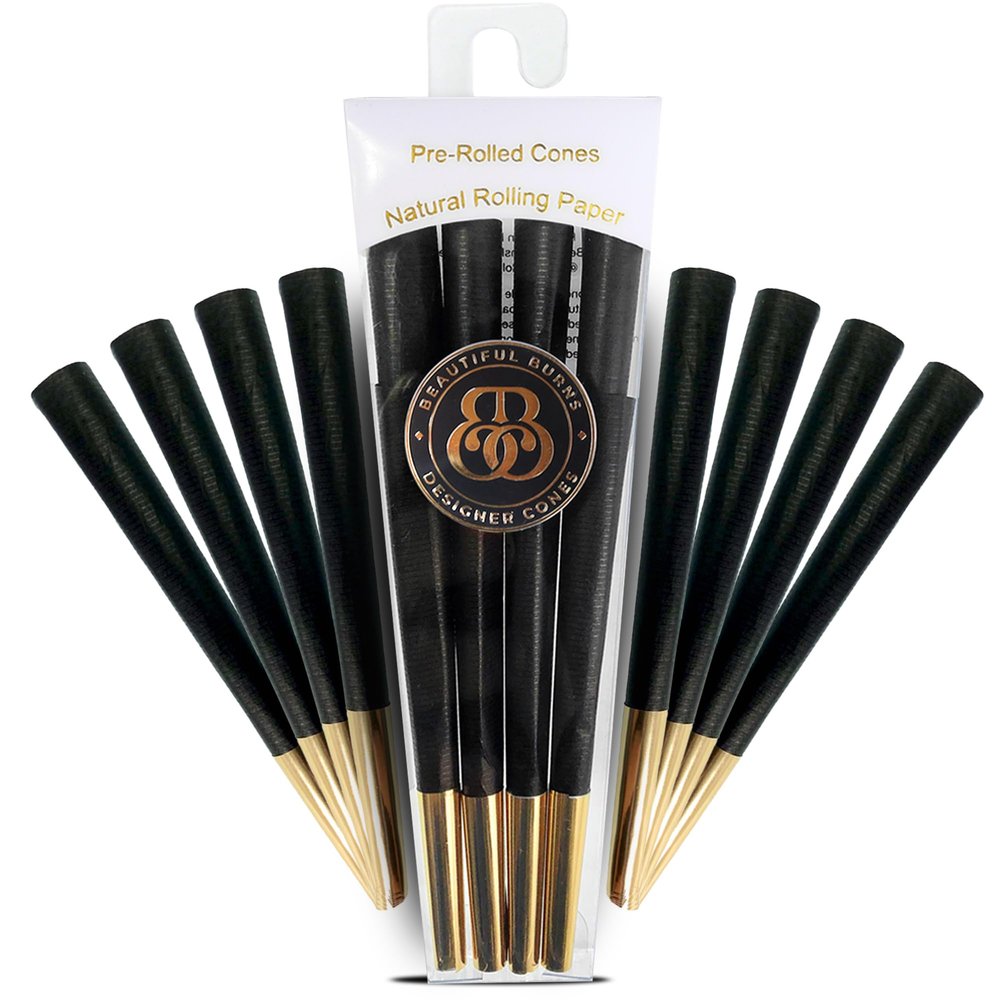 Beautiful Burns, Black Magic, Pre-Rolled Cones 8 Pack