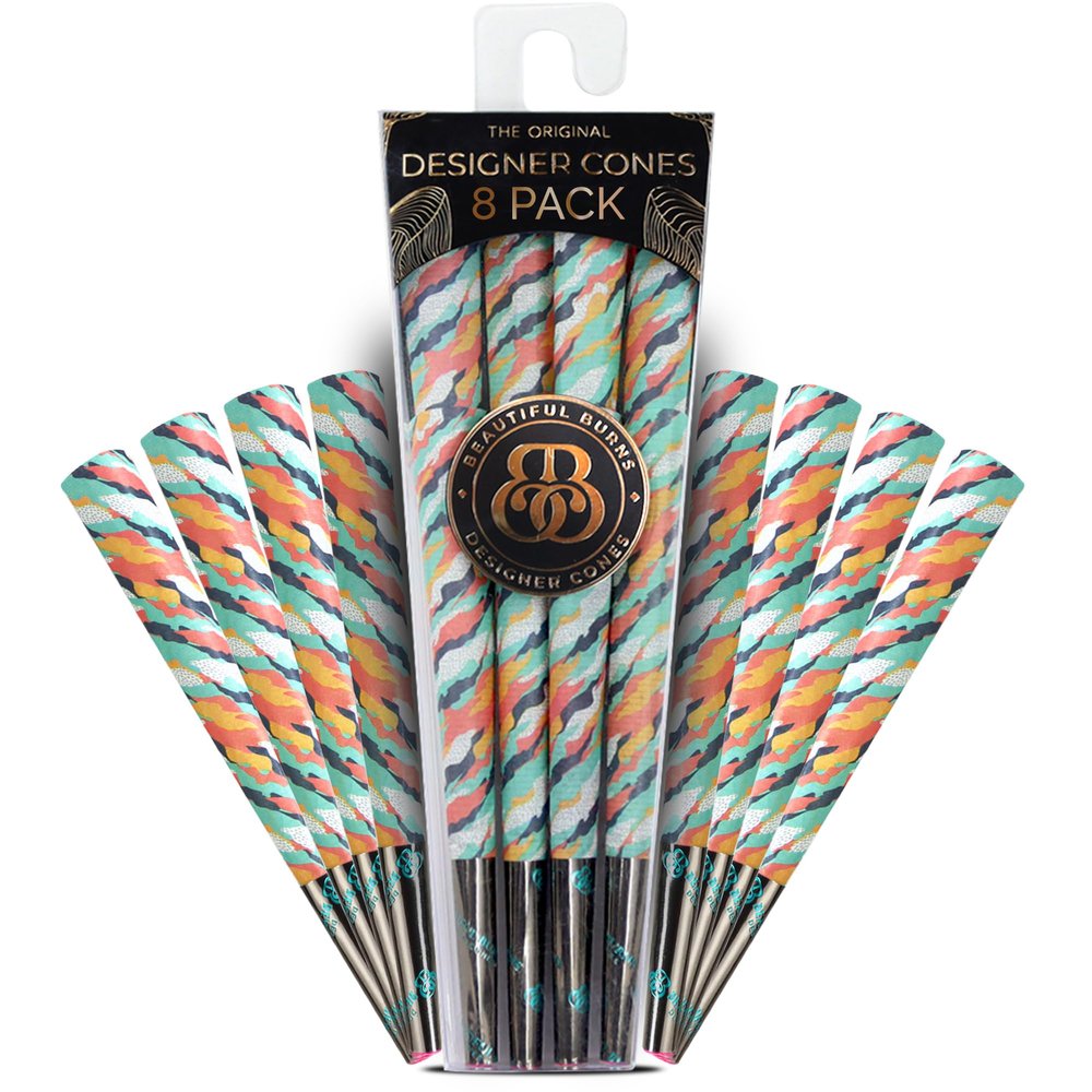 Beautiful Burns, Rad Zebra Pre-Rolled Cones - 8 Pack of Pre Roll Cone Shells
