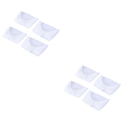Gatuida 4pairs Sebs Toe Shoe Covers with Open Toe Metatarsal Sleeves for Foot Cushioning and Blister Breathable Reusable and Non- Footwear Accessories White