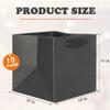 ADIDO EVA Black Square Gift Bags Medium Size Square Bottom Paper Bags with Handles for Party Favor, Shopping Bag (10x10x10 In, 10 CT) view 2