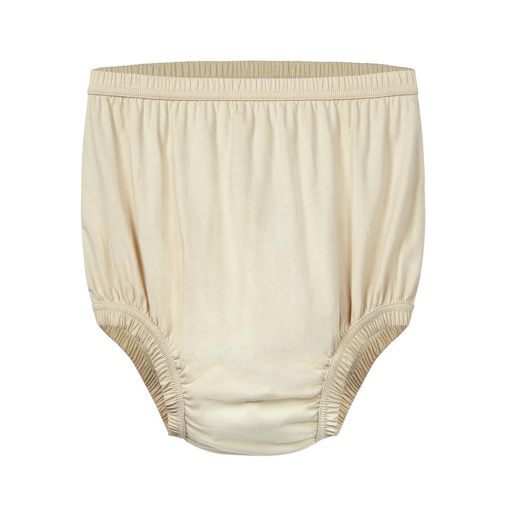Adult Diaper Cover Silent Waterproof Plastic Rubber Pants for Incontinence Leak Protection with Light Absorbent Layer (Beige, XS)