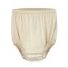 Adult Diaper Cover Silent Waterproof Plastic Rubber Pants for Incontinence Leak Protection with Light Absorbent Layer (Beige, XS) view 1