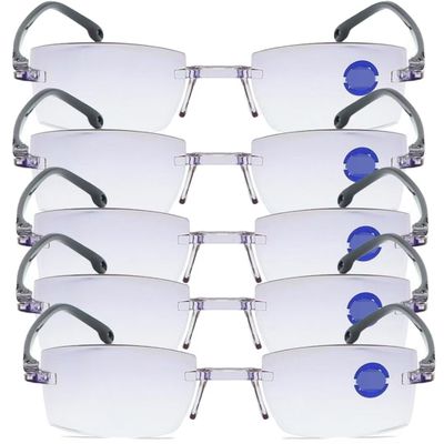 Faringoto Progressive Multifocus Reading Glasses Men Bifocals for Men Anti-Blue Light Presbyopia Glass