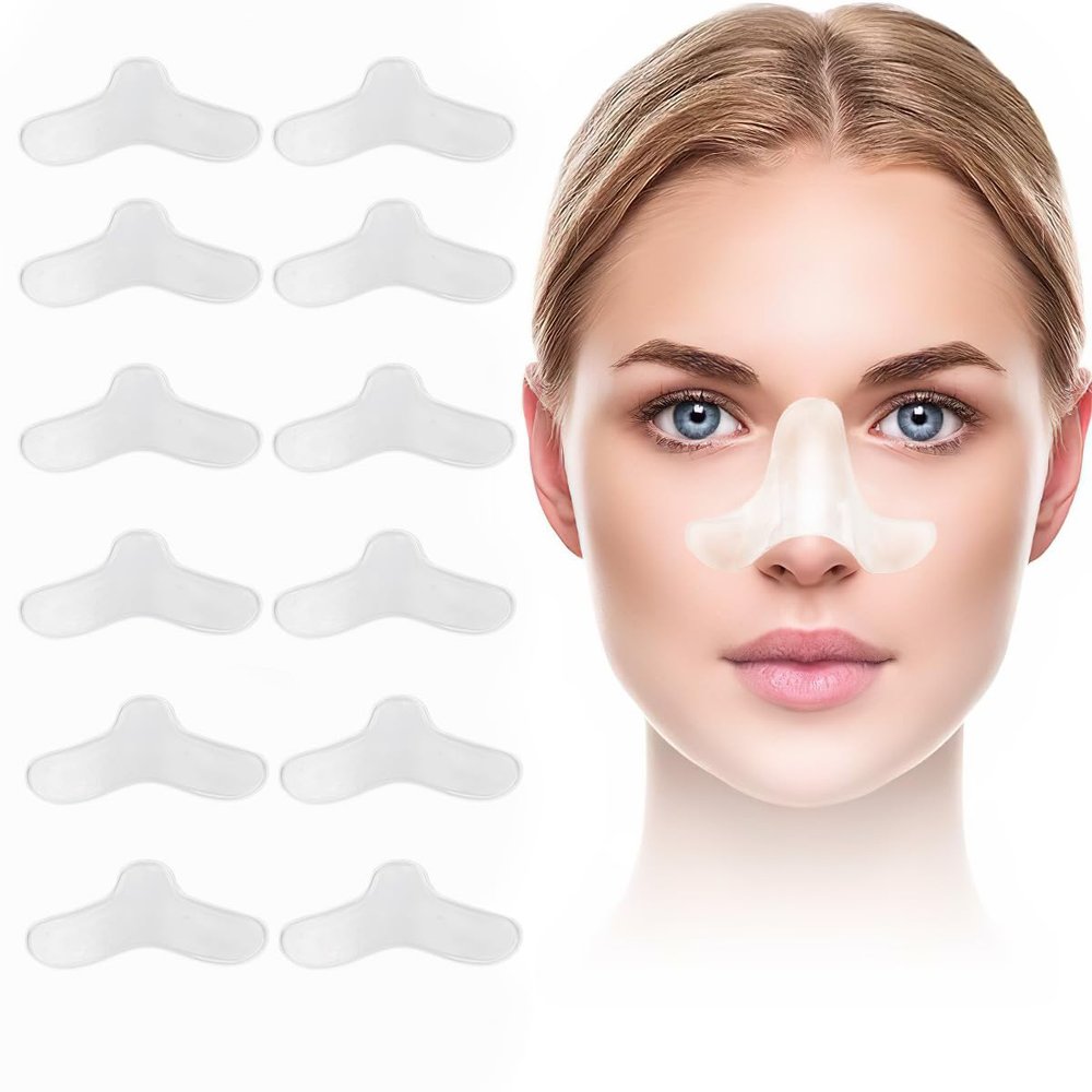 5 Pack Nasal Pads for CPAP Mask, CPAP Gel Nose Pads, Nose Protector for Mask, Nasal Gel Pads for CPAP Mask, Custom Design, Can Be Trimmed to Size Fit for Most Masks (12 Pack)