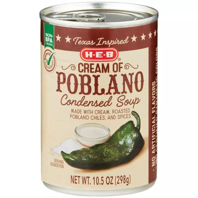 HEB HEB Texas-Inspired Cream of Poblano Condensed Soup 10.5 oz (298g) Pack of 4
