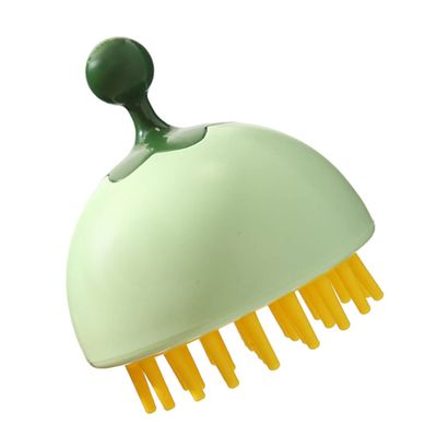 Mikinona Silicone Shampoo Brush Scalp Massaging Tool Hair Wash Brush Portable Mini Comb Head Washing Random Color