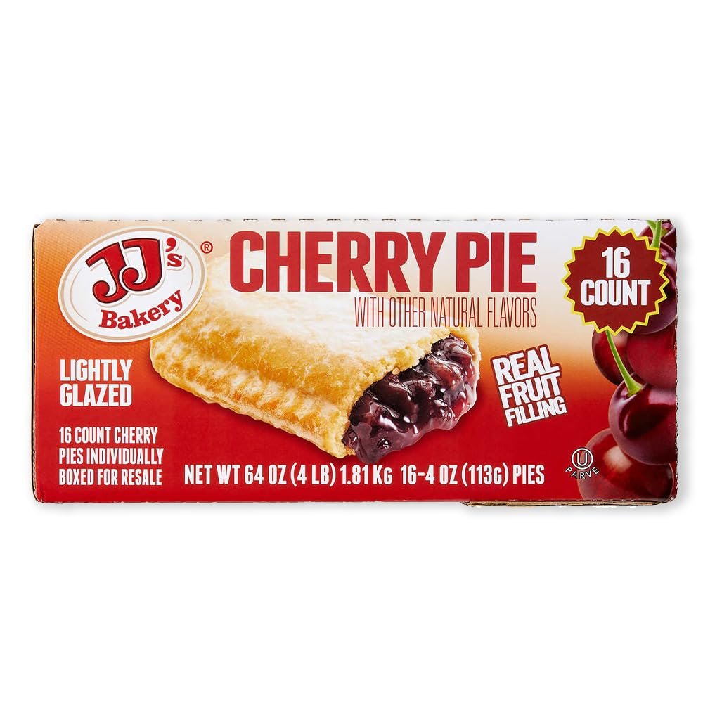 JJ's Bakery, Lightly Glazed Cherry Pie, 4 oz, 16-Count