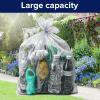 100 packs-Large 45-50 Gallon Heavy Duty Trash Can Bags|2 Mil |Clear Thickened/Plastic Bag-Kitchen&Yard,Building,Outdoor,Hotel, Property-Made in the USA (100) view 3