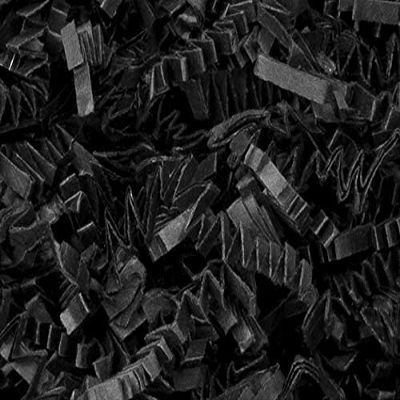 Black Crinkle Cut Shredded Paper, for Wedding Christmas Anniversary Birthday Valentine's Day Basket Packaging Filling Crinkle Cut Paper Shred Filler Gift Wrapping.10 lb Box
