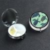 Turtle Print Pill Box Round 3 Compartment Pill Case Portable Travel Pill Organizer Mini Medicine Storage Box for Pocket Purse Metal Decorative Pill Holder for Daily Medicine view 3