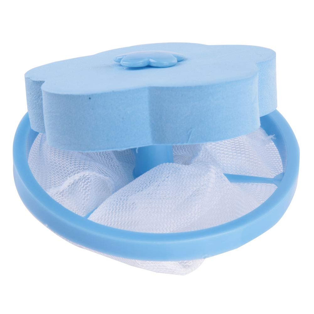 Hair Remover Floating Ball Laundry Filter Bag for Washing Machine - Harmless and Easy to Use - /Blue, 9.5cm Diameter - Suitable for Fully Automatic and SemiAutomatic Machines