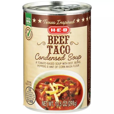 HEB HEB Texas-Inspired Beef Taco Condensed Soup 10.5 oz (298g) Pack of 4