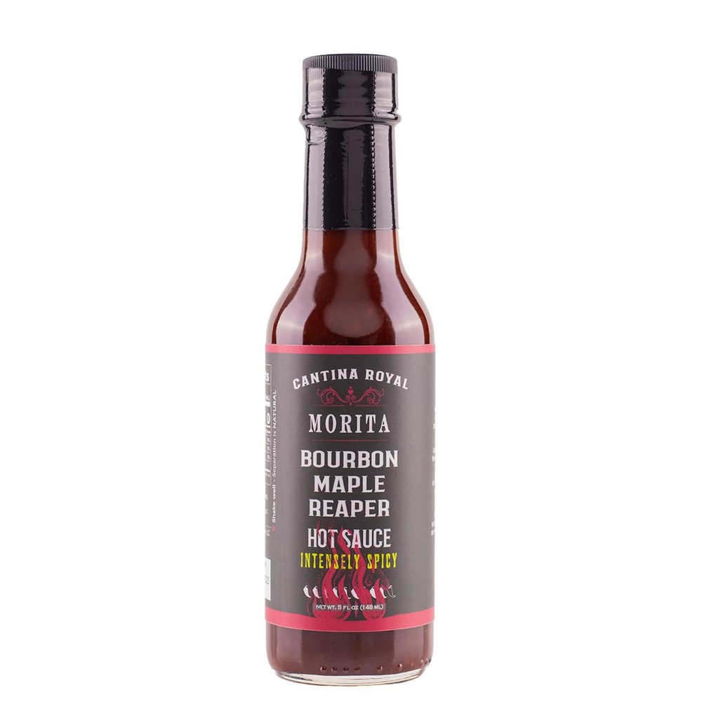 Heatonist Morita Bourbon Maple Reaper by Cantina Royal Subtle Heat With Flavors of Smokiness, Maple & Bourbon, Made With All Natural Ingredients, 5 fl oz Bottle (1-Pack)