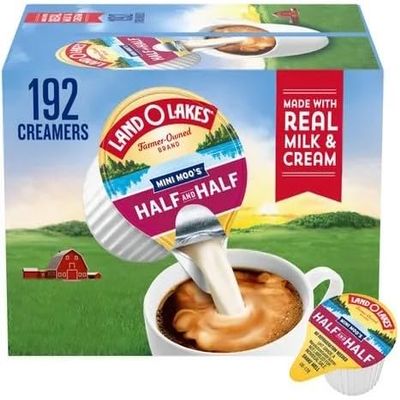 NineLife Basics Coffee Creamer Singles, Half and Half Creamer Singles, (192 Count)