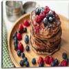 A heap healthy vegan gluten free whole grain pancakes made buckwheat Canvas Wall Art Decor Paintings Pictures for Bedroom Wall Decor Above Bed Living Room Wall Decoration Bathroom Office Artwork view 1
