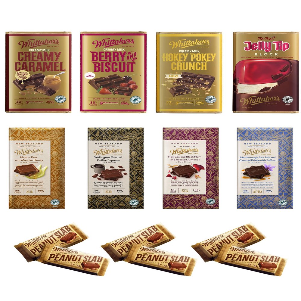 Value Pack | Whittaker's Ultimate Chocolate Lover Bundle (14 items) Made in New Zealand