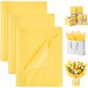3 Otters 120 Sheets Yellow Tissue Paper, 14"x20" Gift Wrapping Paper for Gift Bags Bouquet Flowers Fall Autumn DIY Project Crafts view 1