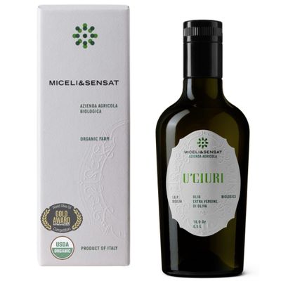 Fruity Medium Organic 500+ mg/kg Polyphenols Rich Italian Extra Virgin Olive Oil from Italy, 2025 Gold Award, High Antioxidants Peppery Finish, Sicily Certified Origins, Cold Pressed - 16.9 fl oz