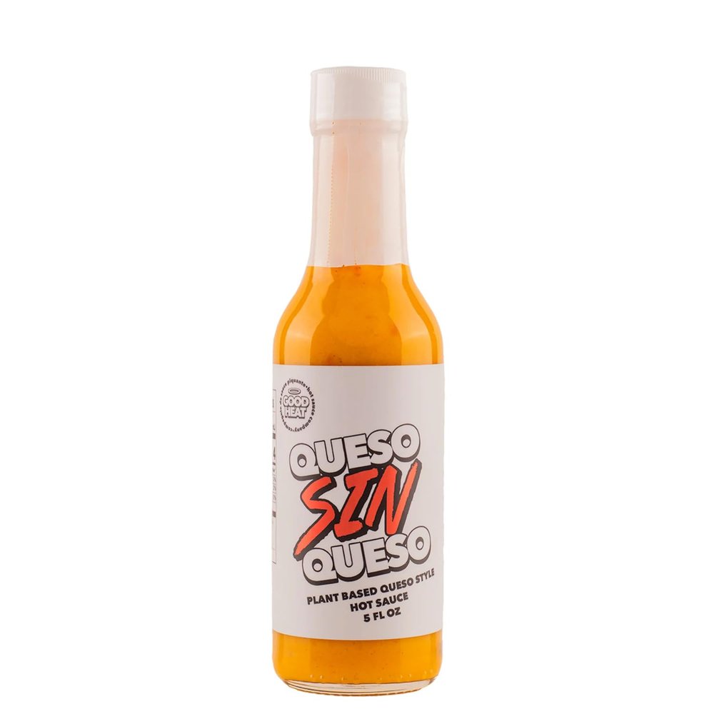Heatonist Queso Sin Queso Hot Sauce by Good Heat, Medium Heat With Flavors Of Red Bell Peppers, Red Habanero Peppers & Ghost Pepper Powder, Made With All Natural Ingredients, 5 fl oz Bottle (1-Pack)