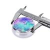 Mermaid Scale Print Pill Box Round 3 Compartment Pill Case Portable Travel Pill Organizer Mini Medicine Storage Box for Pocket Purse Metal Decorative Pill Holder for Daily Medicine view 2