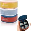 3PCS Pill Box 4 Compartments Pill Organizer Travel Pill Case Portable Pill Container Weekly Pill Holder for Pills Vitamin Oil (Blue+Pink+White) view 1