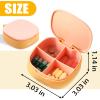 3PCS Pill Box 4 Compartments Pill Organizer Travel Pill Case Portable Pill Container Weekly Pill Holder for Pills Vitamin Oil (Blue+Pink+White) view 2