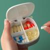 3PCS Pill Box 4 Compartments Pill Organizer Travel Pill Case Portable Pill Container Weekly Pill Holder for Pills Vitamin Oil (Blue+Pink+White) view 4
