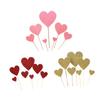 ifundom 7pc Heart Cupcake Toppers Double-sided Glitter Perfect for Wedding Birthday Baby Shower Decor view 1