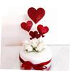 ifundom 7pc Heart Cupcake Toppers Double-sided Glitter Perfect for Wedding Birthday Baby Shower Decor view 3