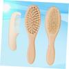 ifundom Wooden Comb Brush Wool Brush Scalp Massager Set Toiletries Baby Adult Use view 2