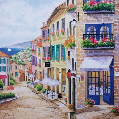 20 Napkins Cities and Countries Bistro in France as Table Decoration Paper Napkins with Motif Also for Decoupage and Decoupage 33 x 33 cm
