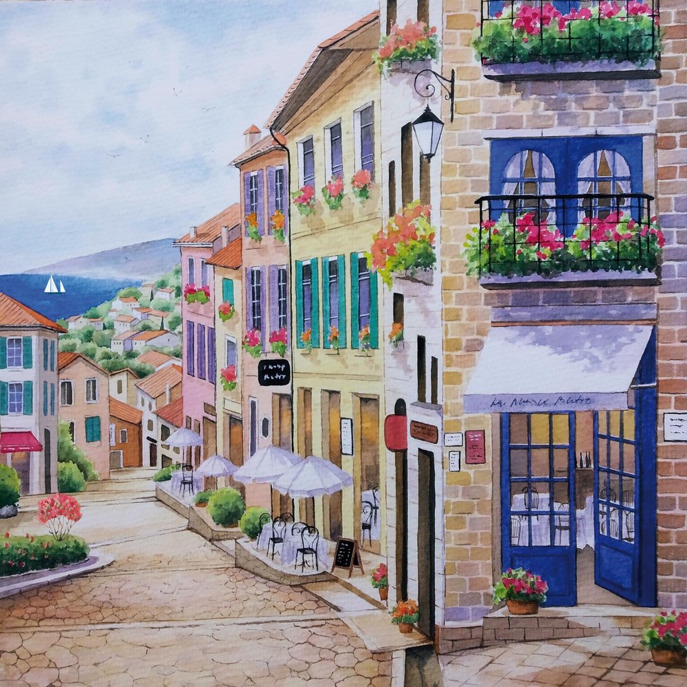 20 Napkins Cities and Countries Bistro in France as Table Decoration Paper Napkins with Motif Also for Decoupage and Decoupage 33 x 33 cm
