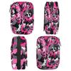 Abstract Camouflage Pill Box 7 Day Travel Pill Organizer for Child Adult Elder Pill Case with Zipper Pinks White Camo Portable Weekly Case Compact Size for Vitamin Supplement Holder view 4