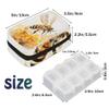 Insect Bees Pill Box 7 Day Travel Pill Organizer for Adult Elder Child Pill Case with Zipper Flowers Portable Weekly Case Compact Size for Vitamin Supplement Holder view 2