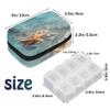Starfishes Sea Pill Box 7 Day Travel Pill Organizer for Child Adult Elder Pill Case with Zipper Beach Portable Weekly Case Compact Size for Vitamin Supplement Holder view 2
