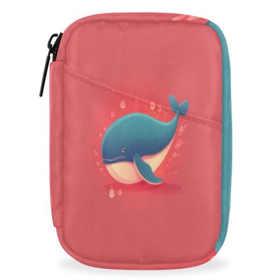 Cute Whale Pill Box 7 Day Travel Pill Organizer for Child Adult Elder Pill Case with Zipper Whale Pinks Portable Weekly Case Compact Size for Vitamin Supplement Holder