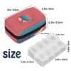 Cute Whale Pill Box 7 Day Travel Pill Organizer for Child Adult Elder Pill Case with Zipper Whale Pinks Portable Weekly Case Compact Size for Vitamin Supplement Holder view 2
