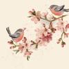 20 Napkins Spring Small Birds on Cherry Blossoms as Table Decoration Paper Napkins with Motif Also for Decoupage and Decoupage 33 x 33 cm view 1