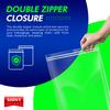 SHINY SELECT 3 Gallon Double Zipper Jumbo Bags, 16x18, Thick Strong Durable Storage Bags for Baby Items, School Supplies, Pants, Bedsheets, Pillowcases, Snacks, Meat Marinate view 3
