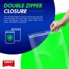 [12 COUNT] Double Zipper Jumbo Bags, 16x18, 2 Mil Thick, 2 MILL -3-Gallon - Heavy Duty Durable Storage Bags for Baby Items, School Supplies, Pants, Bedsheets, Pillowcases, Snacks, Meat Marinate view 3