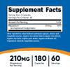 Nutricost Magnesium Glycinate Capsules (180 Capsules, 210 mg Per Serving) - Magnesium Glycinate Supplement for Gentle Absorption view 2