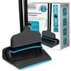 BLACK+DECKER Butler Broom & Dustpan Set - Short Handle, Stand-Up Design - Lightweight, Space-Saving Combo for Kitchen, Living Room, Bathroom, Lobby Floors - Home Cleaning Essential, Black/Blue view 1