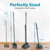 BLACK+DECKER Butler Broom & Dustpan Set - Short Handle, Stand-Up Design - Lightweight, Space-Saving Combo for Kitchen, Living Room, Bathroom, Lobby Floors - Home Cleaning Essential, Black/Blue view 3