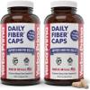 Yerba Prima Daily Fiber Caps Formula 400 Capsules (Pack of 2) - Both Soluble/Insoluble Fiber with Psyllium Seed Husks, Acacia Gum, Apple Fiber Supplement view 1