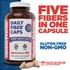 Yerba Prima Daily Fiber Caps Formula 400 Capsules (Pack of 2) - Both Soluble/Insoluble Fiber with Psyllium Seed Husks, Acacia Gum, Apple Fiber Supplement view 2