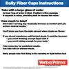 Yerba Prima Daily Fiber Caps Formula 400 Capsules (Pack of 2) - Both Soluble/Insoluble Fiber with Psyllium Seed Husks, Acacia Gum, Apple Fiber Supplement view 3