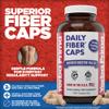 Yerba Prima Daily Fiber Caps Formula 400 Capsules (Pack of 2) - Both Soluble/Insoluble Fiber with Psyllium Seed Husks, Acacia Gum, Apple Fiber Supplement view 4